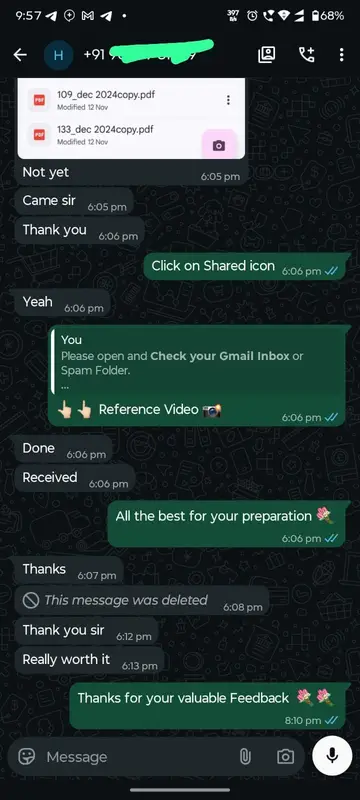 WhatsApp Review Candidate Feedback 07