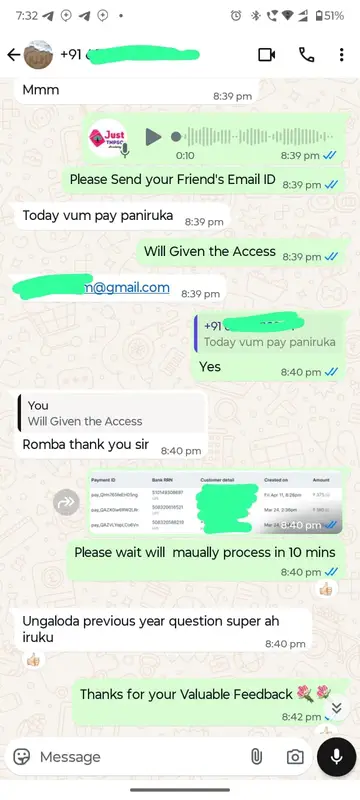 WhatsApp Review Candidate Feedback 14