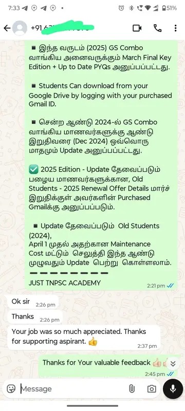 WhatsApp Review Candidate Feedback 15