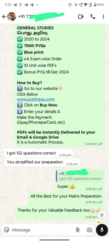 WhatsApp Review Candidate Feedback 16