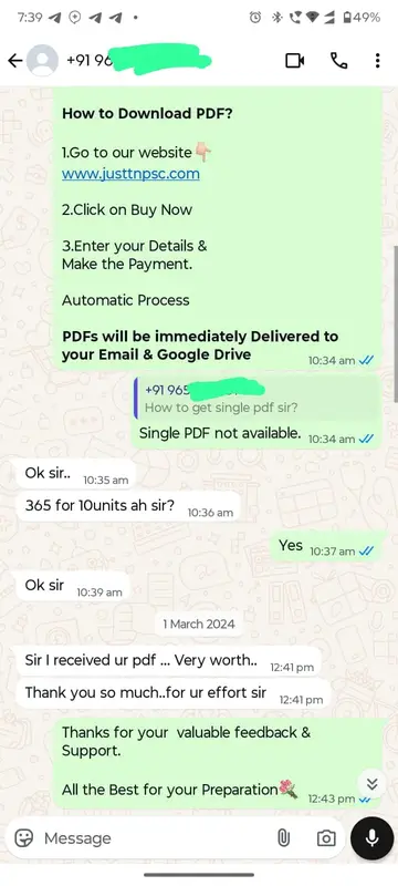 WhatsApp Review Candidate Feedback 19
